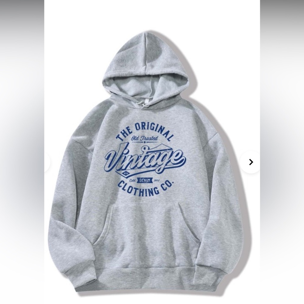 Gray Vintage Hoodie